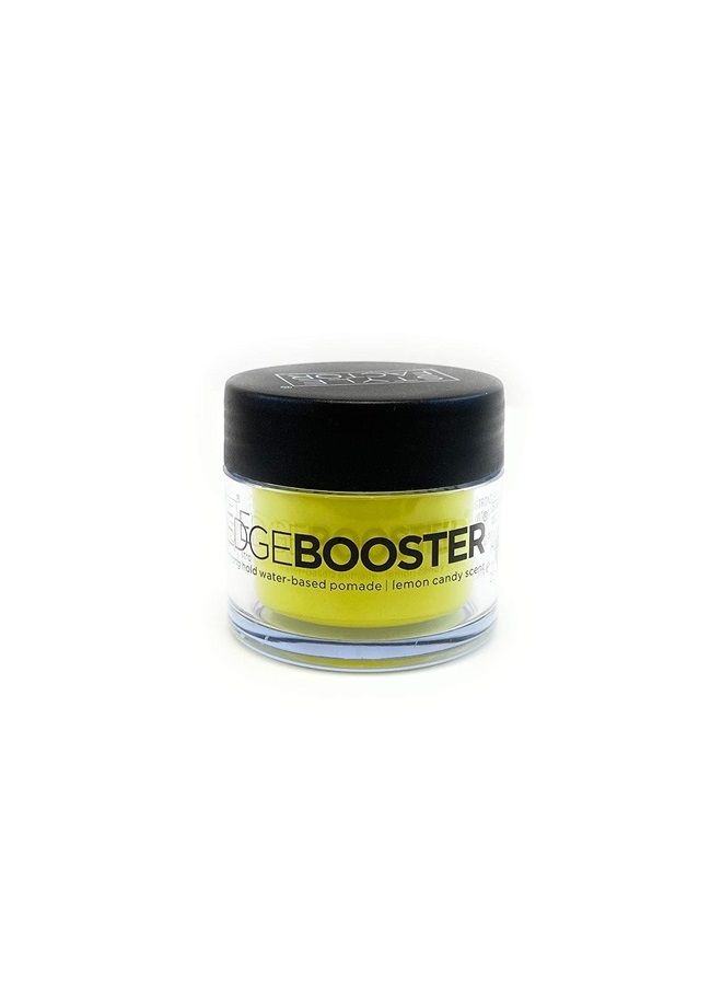 Style Factor EDGE BOOSTER Strong Hold Water Base Pomade- Excellent for Taming Edges & Braiding Hair (Lemon Candy, 0.85oz)