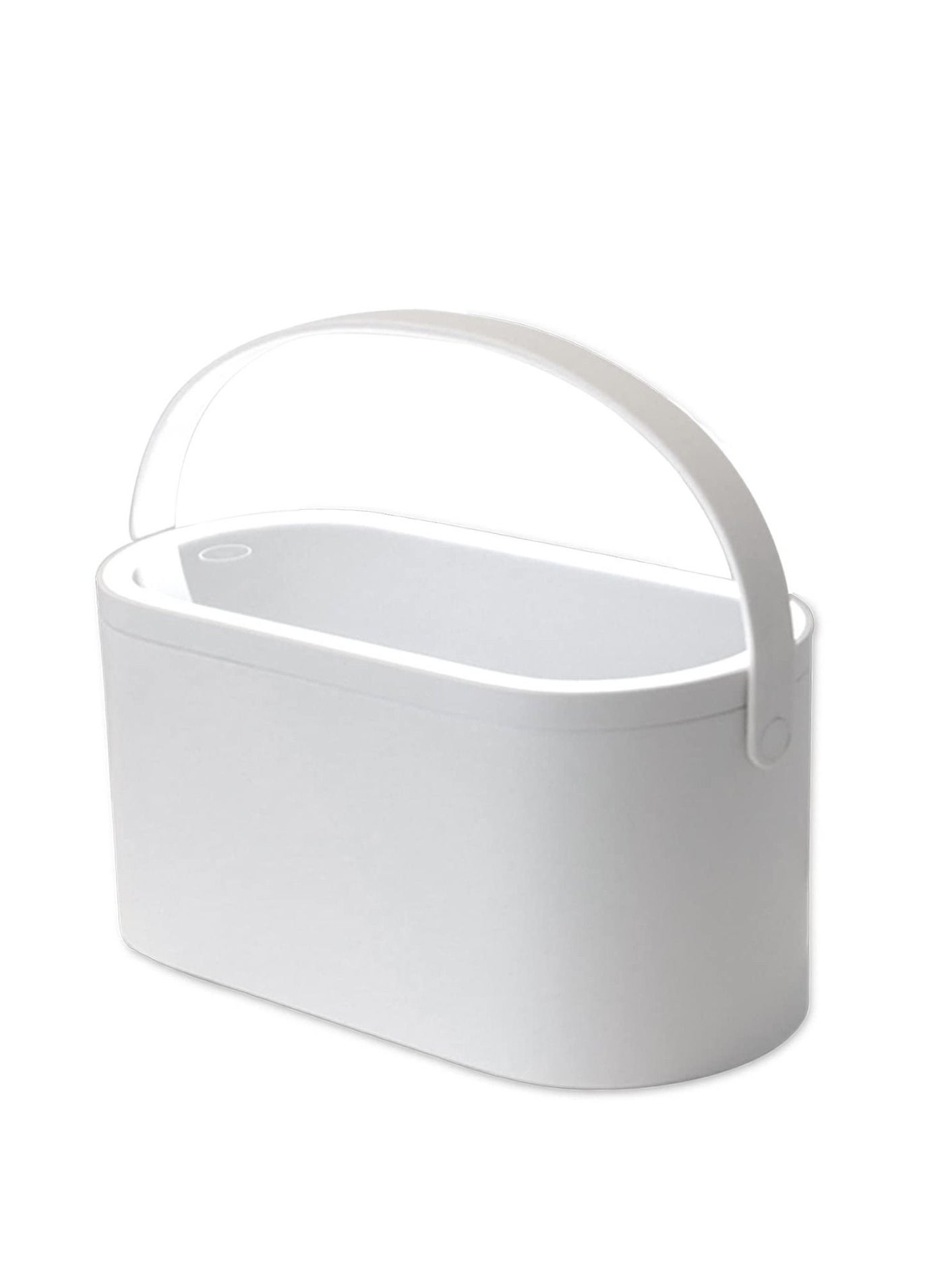 Multi-Purpose Cosmetics Box Carrying Case,Cosmetic Case,Portable Cosmetic Organiser with LED Mirror Cosmetic Cover,Cosmetic Mirror with Organiser,White Travel Case