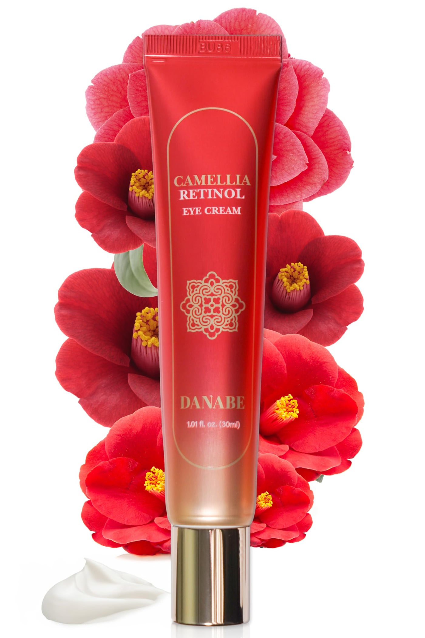 DANABE Camellia Retinol Eye Cream with Hyaluronic Acid | Daily Korean Eye Cream, Hydrating Eye Cream to Reduce Wrinkles, Fine Lines, Dark Spots & Eye Bags | No Animal Trials (0.67 fl oz)