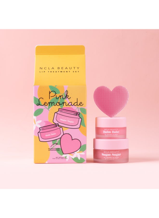 NCLA Beauty Pink Lemonade Lip Care Set + Lip Scrubber