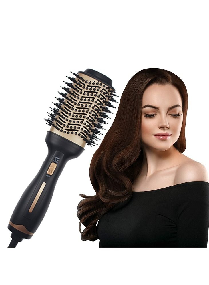 Hot Air Brush, 3 in 1 Hair Dryer Brush & Volumizer, One Step Blow Dryer Suitable for Straight and Curly Hair, Ceramic Coating Achieve Salon Styling at Home 1000W