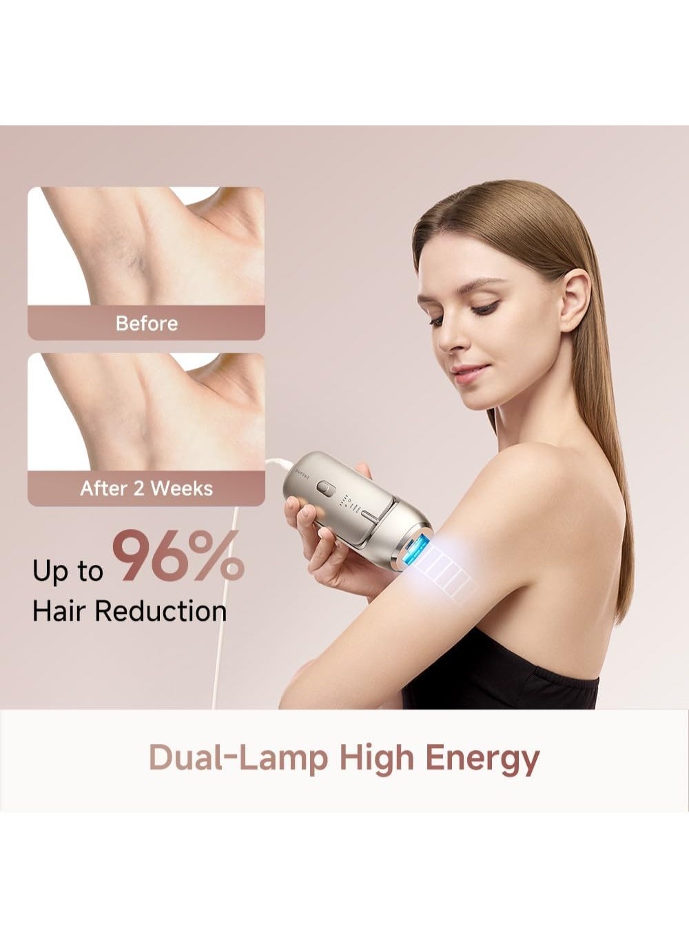 Dreame Nova IPL Hair Removal Device, Permanent Laser Hair Removal with Sapphire Ice Cooling, 27J Dual-Lamp High Energy, Adaptizone AI Sensor for Body, Face & VIO Bikini Line, At-Home Hair Remover - image 2