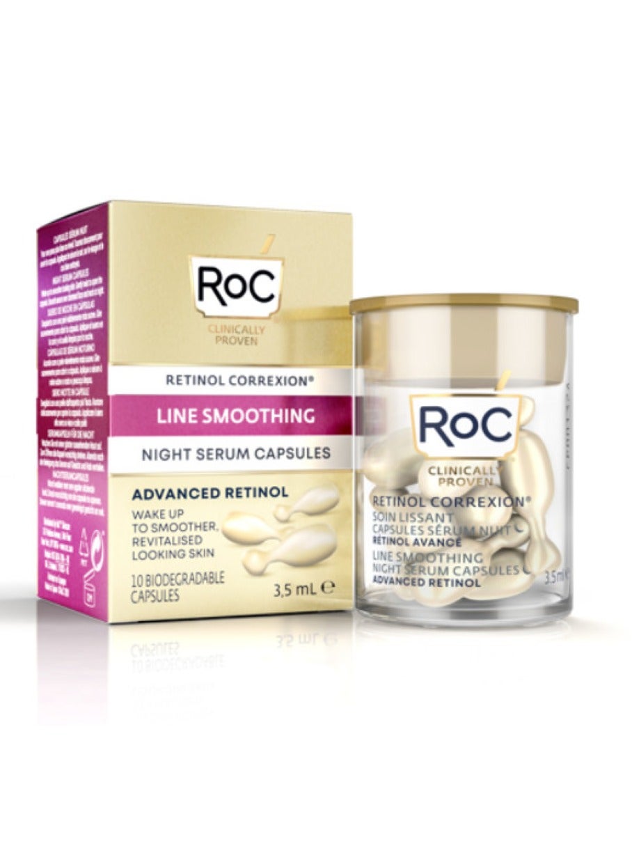 Roc Retinol Correxion Line Smoothing Night Serum 10 Caps