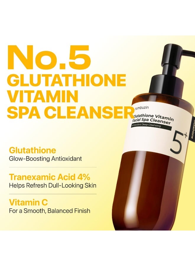 No.5 Cleansing Oil | Glutathione Vitamin Facial Spa Cleanser | Makeup Removing Facial Cleanser | Glutathione, Vitamin C, Niacinamide | Aromatherapy, Dullness, Uneven Skin Tone | 6.76 fl oz - image 2