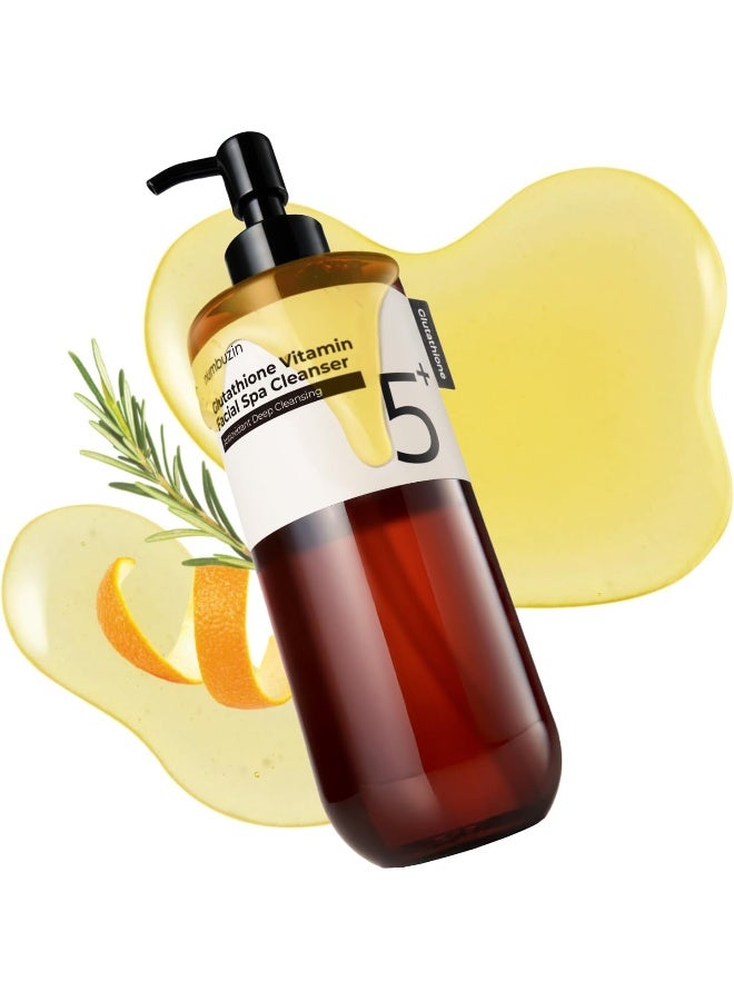 No.5 Cleansing Oil | Glutathione Vitamin Facial Spa Cleanser | Makeup Removing Facial Cleanser | Glutathione, Vitamin C, Niacinamide | Aromatherapy, Dullness, Uneven Skin Tone | 6.76 fl oz