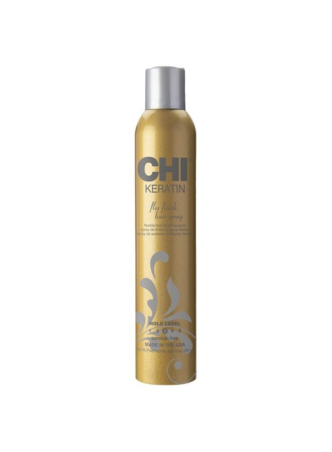 Keratin Flex Finish Hair Spray, Lightweight Spray For Long-Lasting, Smooth Styling, Eliminates Frizz & Flyaways & Seals Out Humidity, 10 Oz