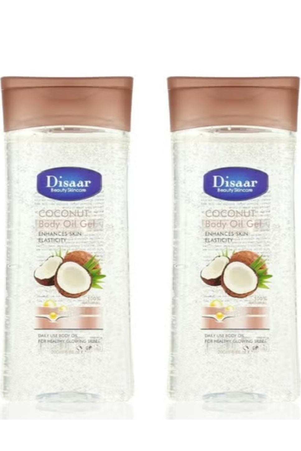 Coconut Skin Moisturizing Body Oil Gel Whitening Body Massage Oil Gel 200 ml 2 Pcs