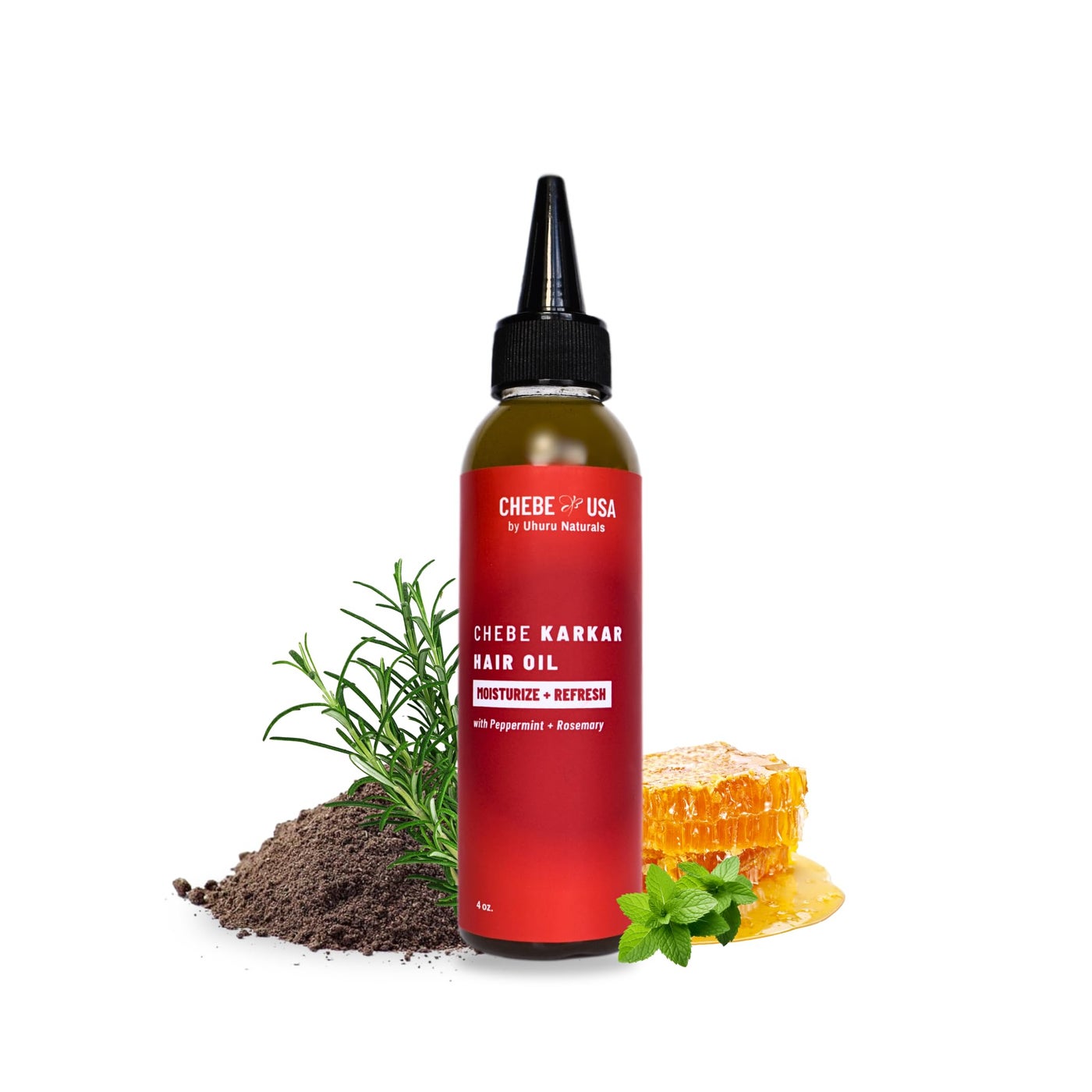 Original Chebe Hair Oil with Karkar (4 Oz) - All-Natural Hair Oil- Contains Pure Ingredients and Essential Oils Promotes Strong and Healthy Hair