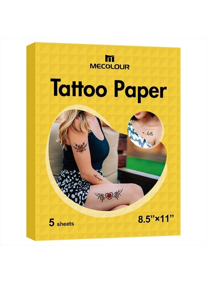 Printable Temporary Tattoo Paper 5 sets 8.5"X11" for Inkjet printer DIY Image Transfer Decal Paper for Skin, For Celebrate Festivals, Parties, Birthday Bashes,New Year