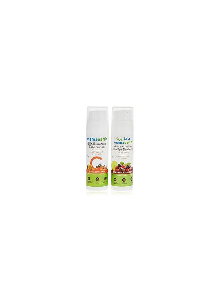 Skin Illuminate Face Serum 30 g with Bye Bye Blemishes Face Creme 30 g