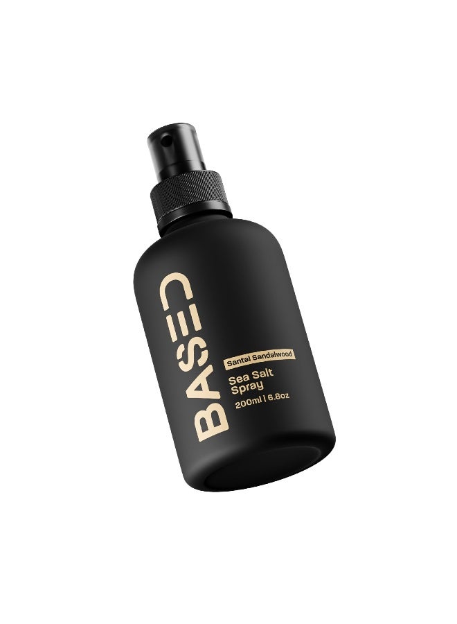 "BASED BODYWORKS Sea Salt Spray, Natural Finish Sea Salt Spray for Hair, Gives Volume and Texture, Enriched with Seaweed and Vitamin B5, Lightweight and Non-Greasy, Paraben Free,