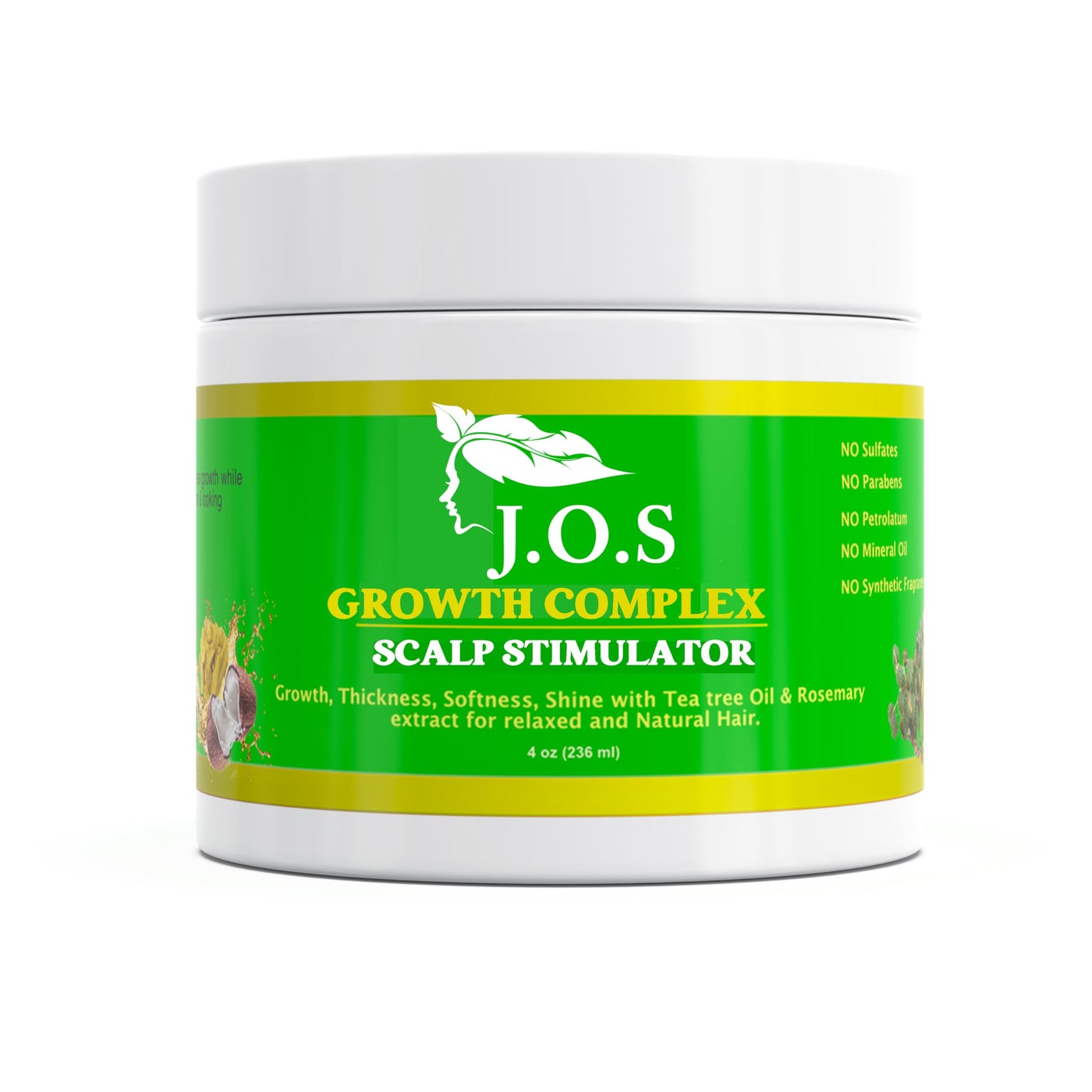 J'Organic Solutions Scalp Stimulator with Sweet Almond, Castor, Olive, and Argan Oils (Hair Grease)