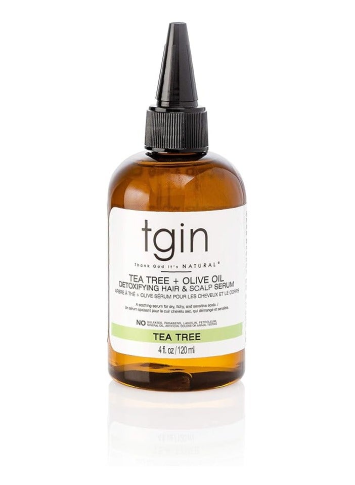 Tea Tree And Olive Oil Detoxifying Hair And Scalp Serum - 120Ml
