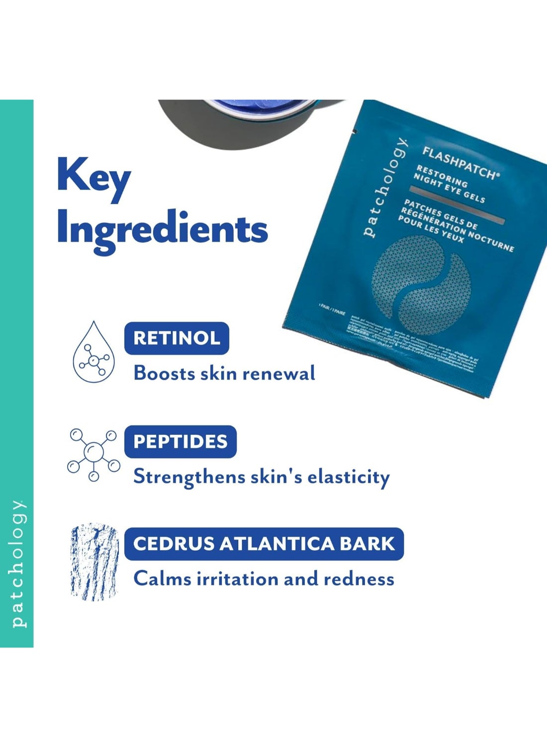 Patchology Night Eye Gels 5 Pairs – Overnight Recovery for Aging Eyes, Retinol & Peptides, Smoothing Treatment for Fine Line Relief 5 Pack - image 7