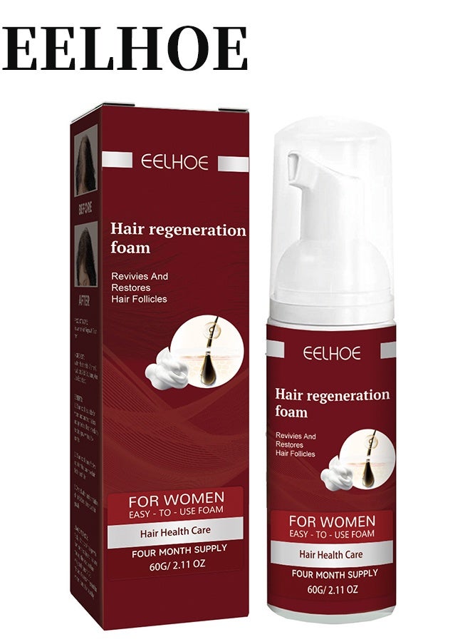 Hair Regeneration Foam For Women, Women's  Foam For Hair Thinning And Hair Loss, Hair Regeneration Foam Revivies And Restores Hair Follicles 60G