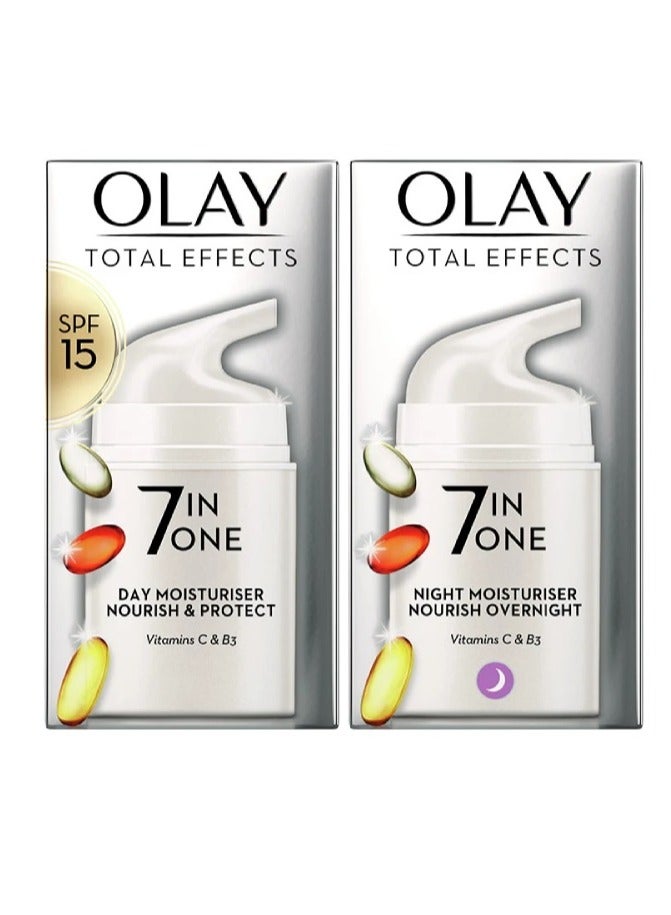 Face Moisturizer Total Effects 7in1 Day Moisturiser 37 ml with Night Moisturiser 37 ml pack of 2