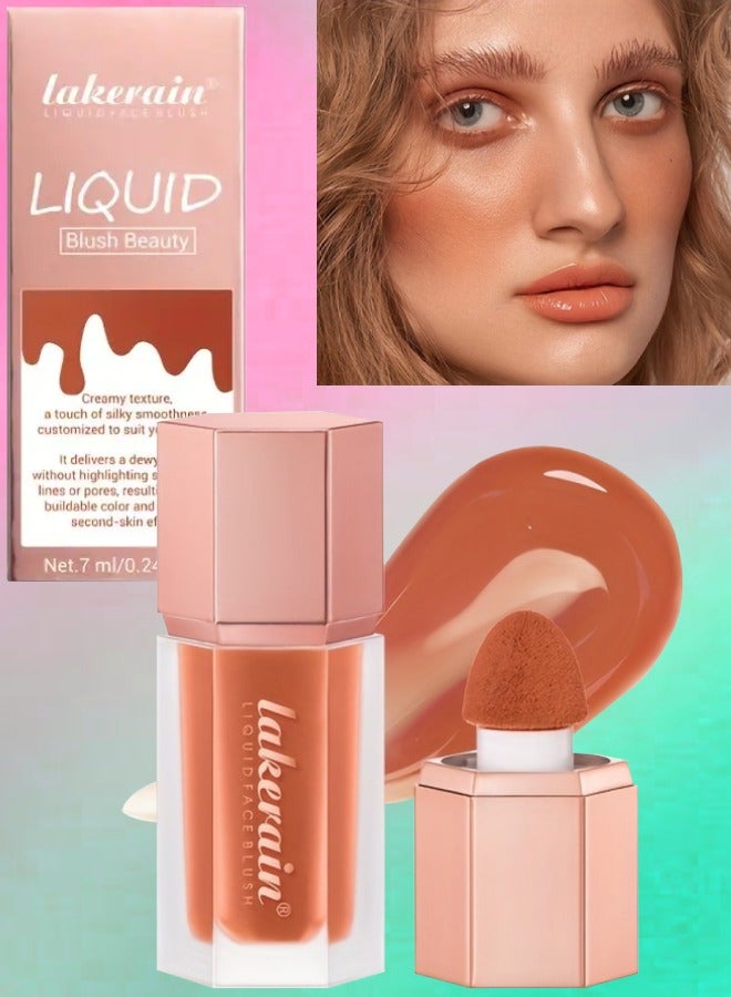 Liquid Face Blush Liquid Matte Finish Blusher for Multiuse Long Lasting Face Beauty Makeup Liquid Tinted Blush Cheeks Eyeshadow and Lipstick Long Wearing Moisturizing Blusher 06