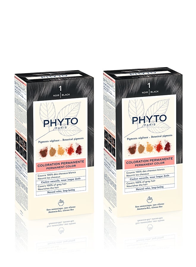 Pack of 2 - Phyto Phytocolor 1 black