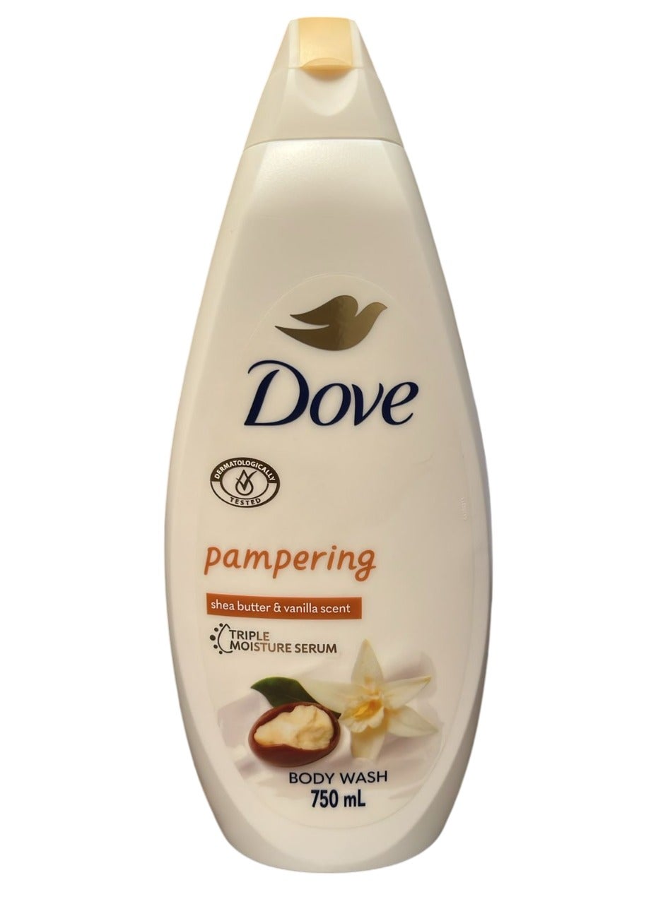 Pampering Shea Butter And Vanilla Scent Body Wash 750 ML