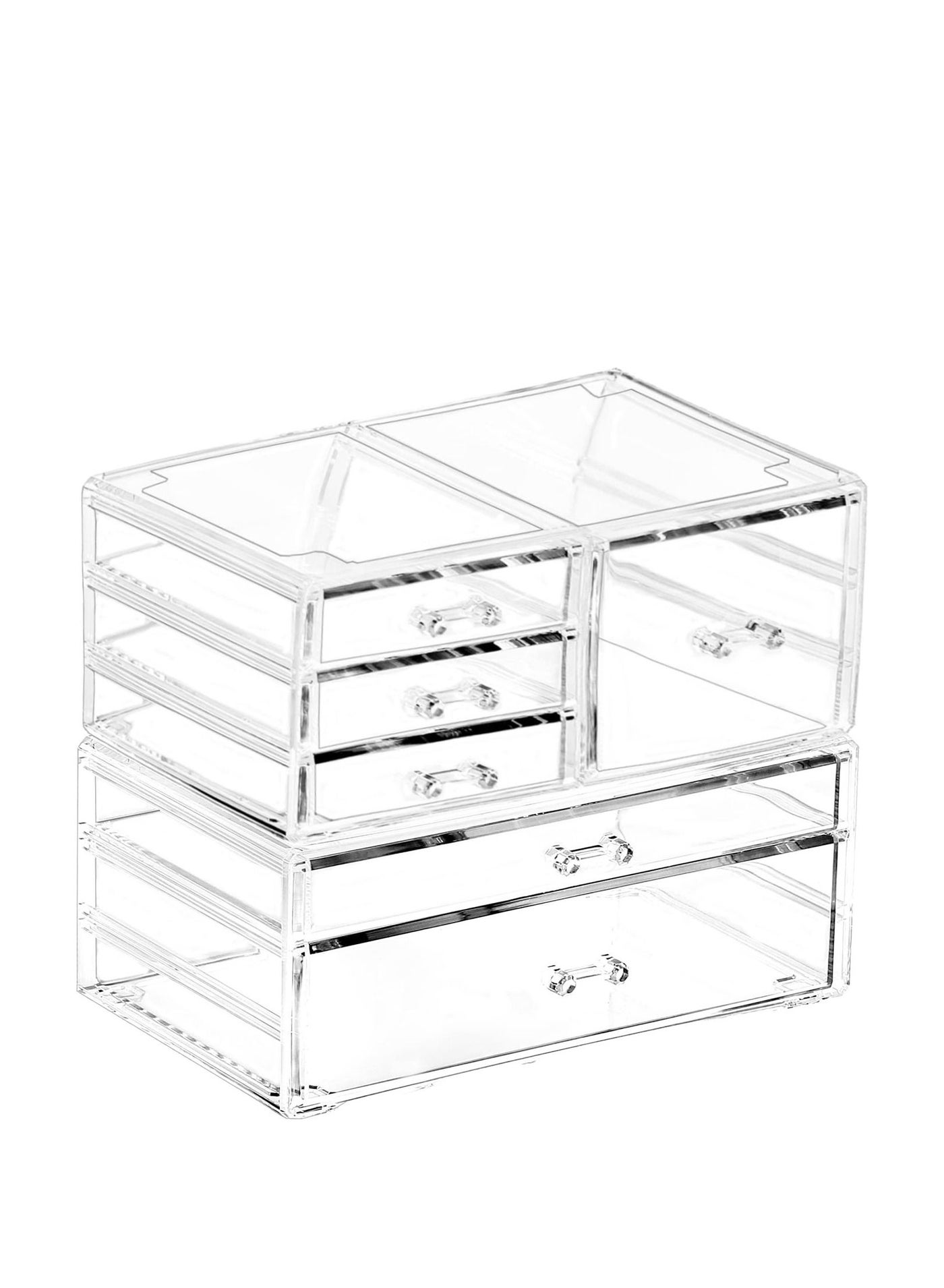Cosmetic Display Shelf Cosmetic Organizer and Storage Drawer Cosmetic Shelf Large Skincare Cosmetic Display Cabinet For Jewelry and Beauty Skincare Organization Clear