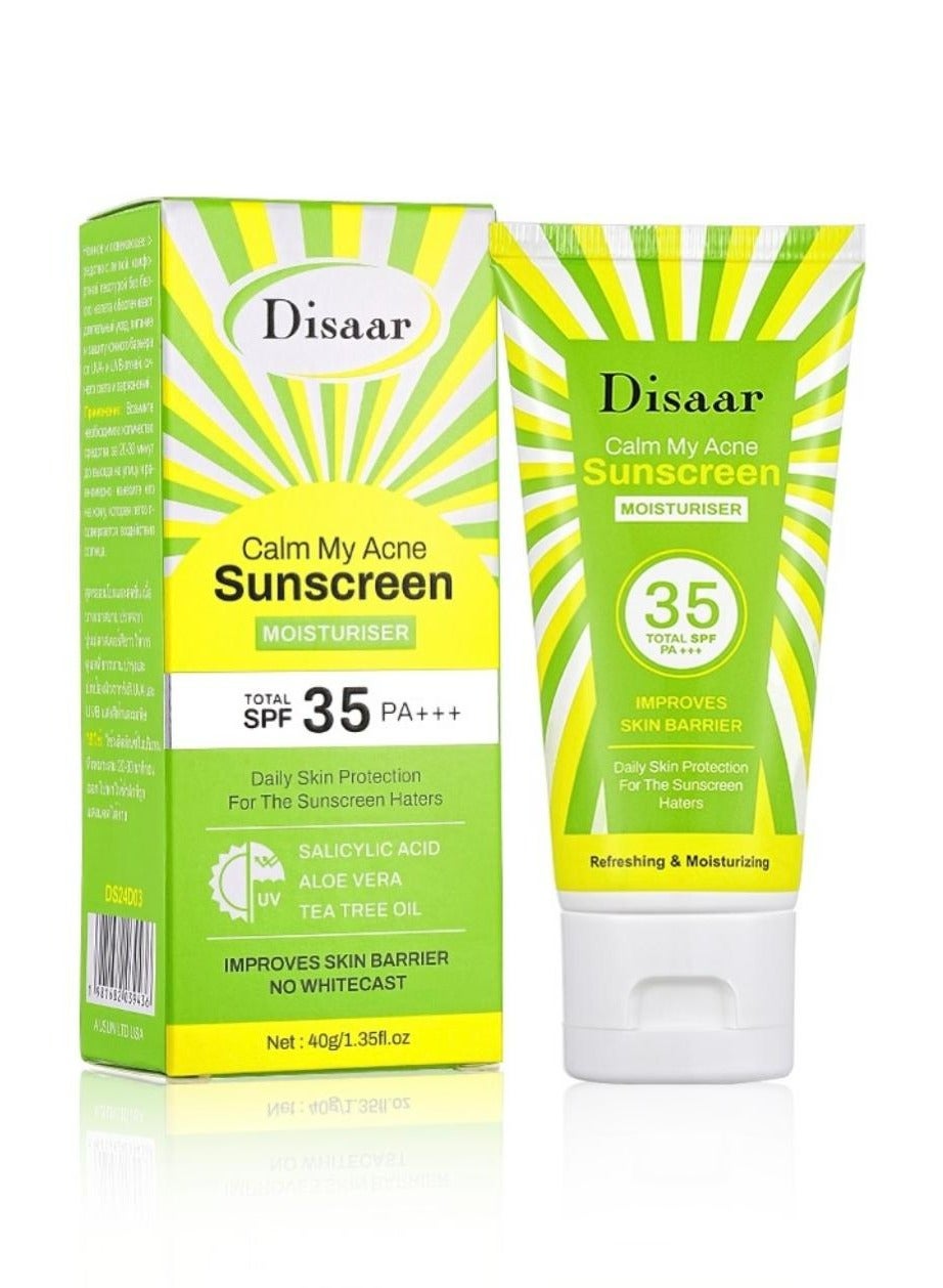 Calm My Acne Sunscreen Moisturiser Spf 35 PA 40 g