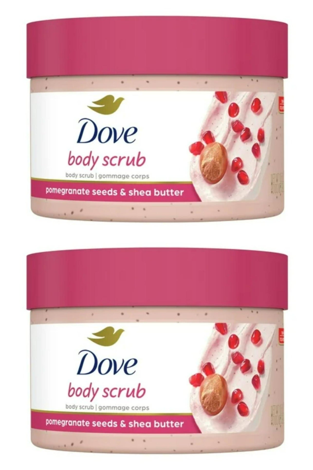Exfoliating Body Polish Scrub Pomegranate Seeds And Shea Butter 298g 2 Pcs