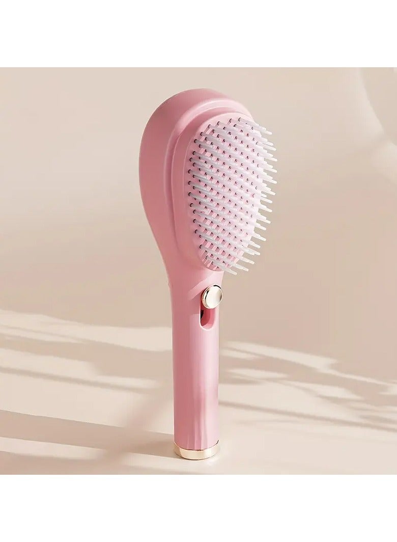 1pc Telescopic Rubber Bristle Hair Brush for Normal Hair, Scalp Massage Comb, Hair Detangling, Anti-static, Hair Care Tool