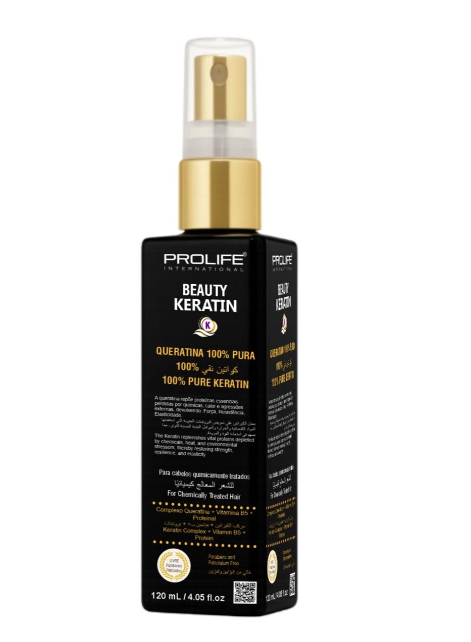 Beauty Keratin Thermal Finisher Heat Protector From The Sunlight and During Drying and Ironing Process For all Hair Type 120ml Made In Brazil