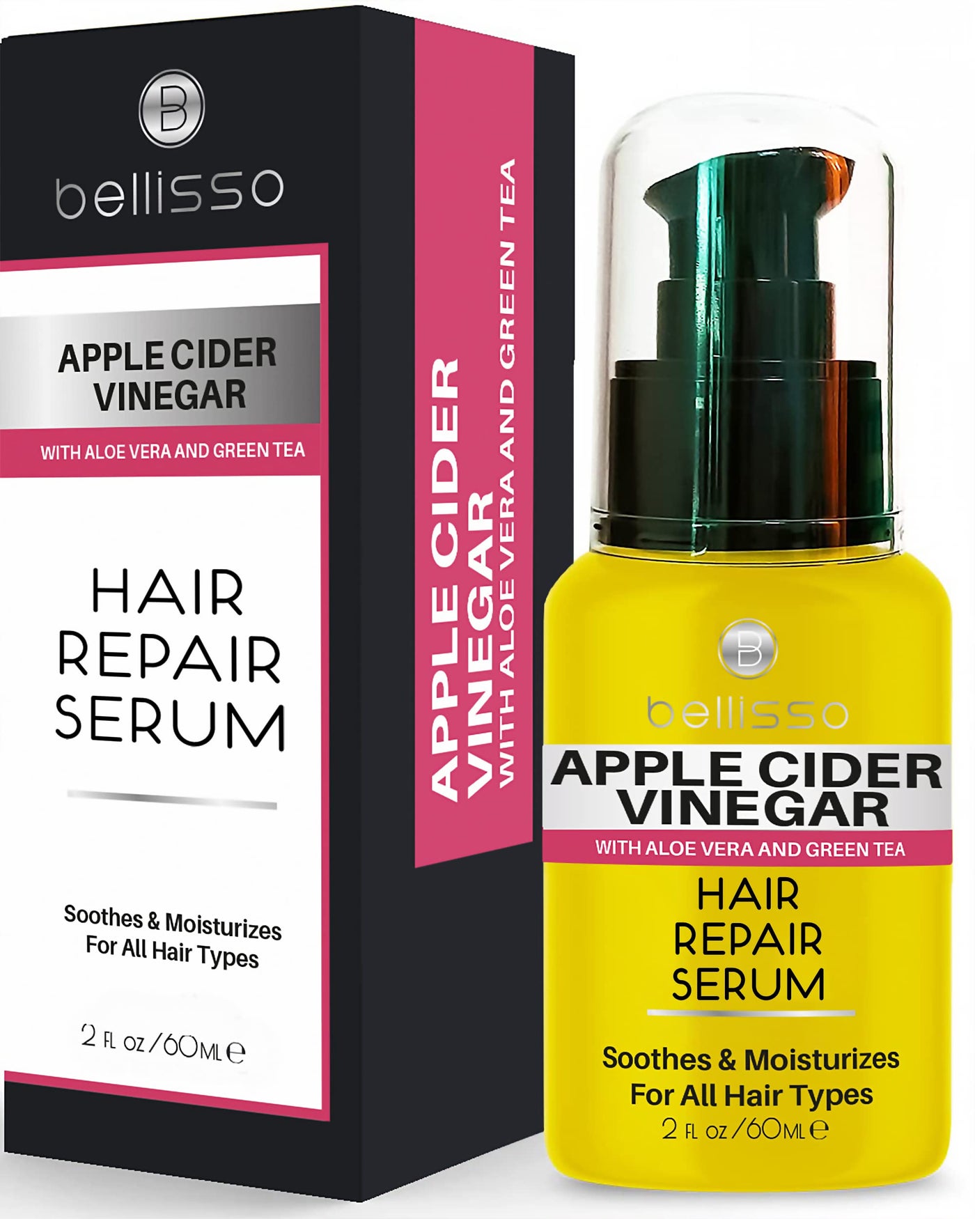Apple Cider Vinegar Hair Serum Oil - Anti Frizz Styling Product to Stop Flaky and Itchy Scalp - Repair Treatment for Dry and Damaged Hair - Intense Moisturizer for Women and Men √¢‚Ç¨‚Äú For All Hair Types