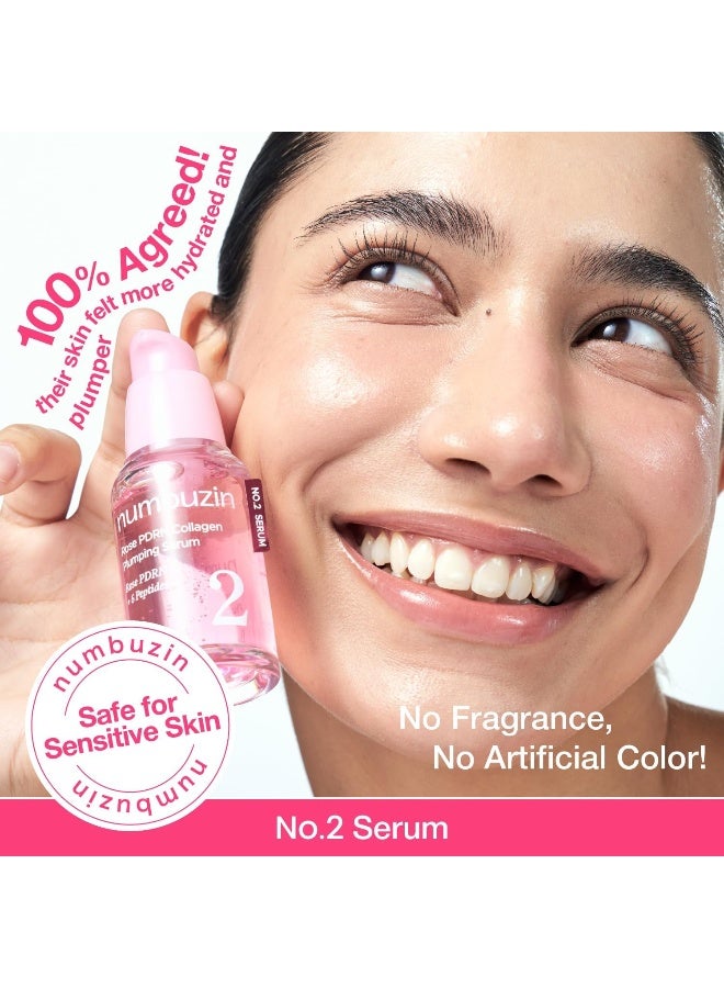 No.2 Serum | Rose PDRN Collagen Plumping Serum | Glowing, Hydrating, Firming, Korean Skincare | Collagen, Peptides, PDRN | for Dry, Combination skin | 1.01 fl.oz. - image 4