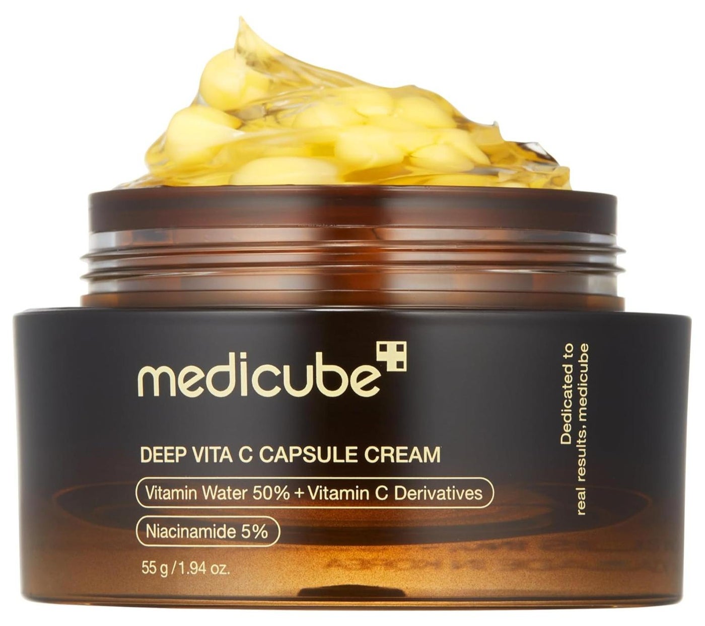 medicube Deep Vitamin C Golden Capsule Face Moisturizer - Liposome Capsules For Wrinkles, Skin Radiance - Transparent Gel for Glow Hydration - Korean Skin Care 1.94 oz