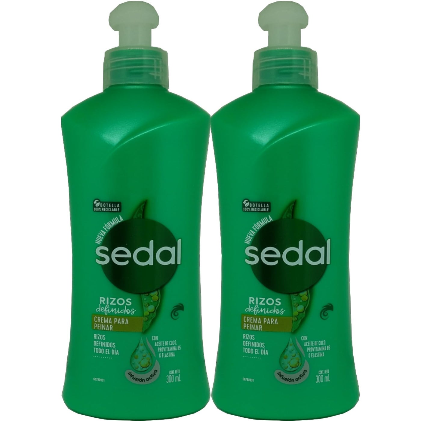 Sedal Curls Defined Hair Comb Cream with Coconut Oil, Provitamin B5, Elastin, 300ml, 2 Pack