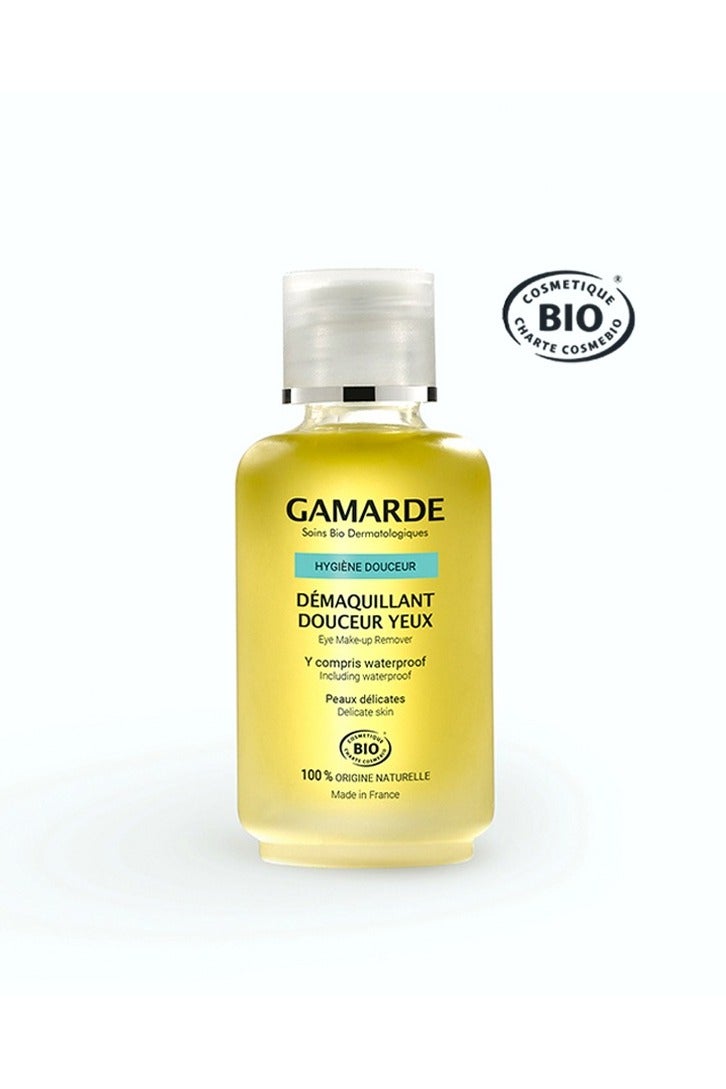 Gentle Eye Make-up Remover 30ml – Certified Organic Ultra-Gentle Cleansing Oil with Calendula & Myrtle – Removes Waterproof Makeup, Nourishes Lashes & Eye Contour – 100% Natural, Vegan
