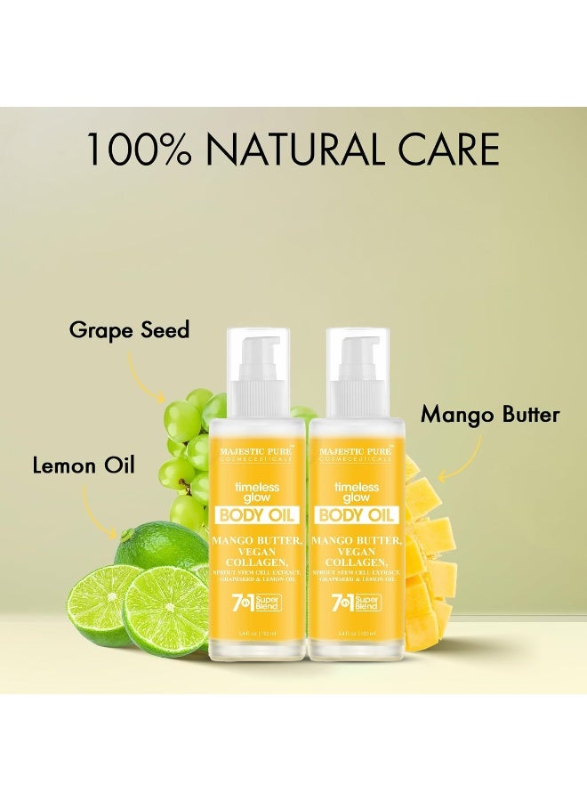 Majestic Pure Timeless Glow Body Oil Pack of 2 | 100ml Each | 100% Pure & Natural | Repairs Dry & Damaged Skin | Deep Moisturizing & Skin Brightening Formula | For Women & Men - image 2