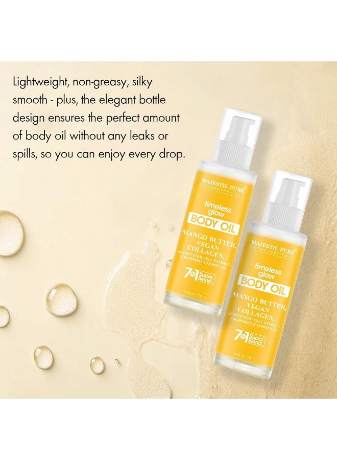 Majestic Pure Timeless Glow Body Oil Pack of 2 | 100ml Each | 100% Pure & Natural | Repairs Dry & Damaged Skin | Deep Moisturizing & Skin Brightening Formula | For Women & Men - image 4