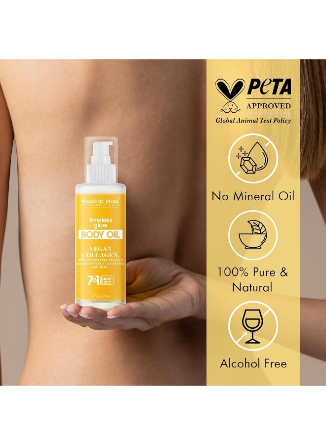 Majestic Pure Timeless Glow Body Oil Pack of 2 | 100ml Each | 100% Pure & Natural | Repairs Dry & Damaged Skin | Deep Moisturizing & Skin Brightening Formula | For Women & Men - image 5