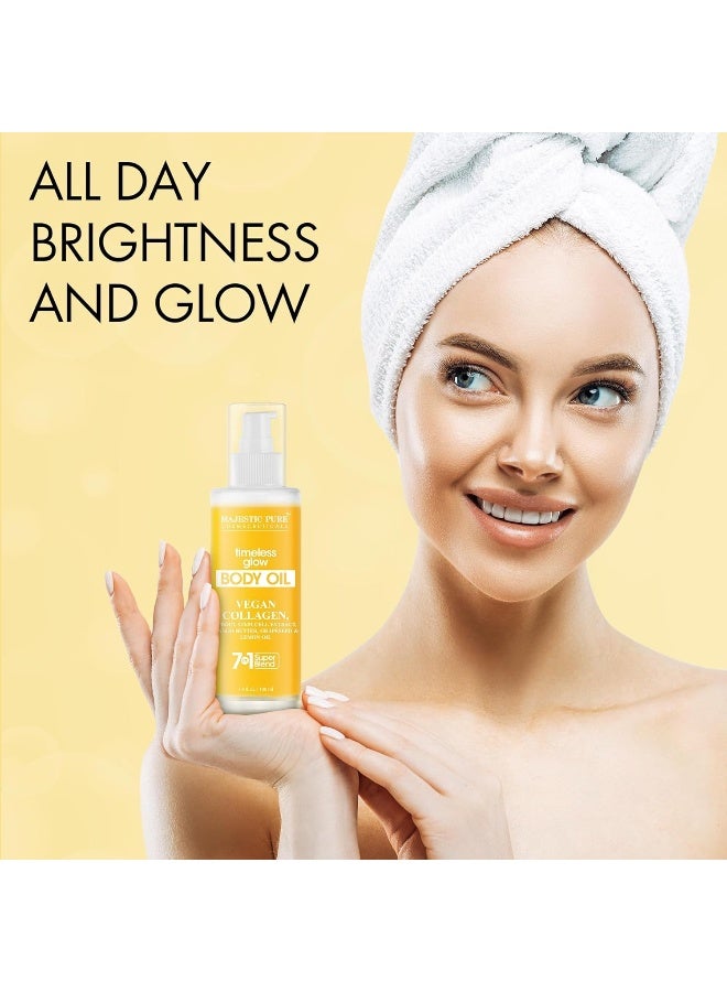 Majestic Pure Timeless Glow Body Oil Pack of 2 | 100ml Each | 100% Pure & Natural | Repairs Dry & Damaged Skin | Deep Moisturizing & Skin Brightening Formula | For Women & Men - image 6