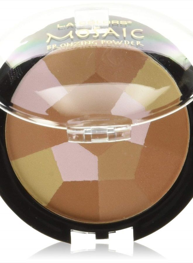 L.A. Colors Mosaic Bronzer/Blush Compact, Golden Bronze, 0.09 Ounce