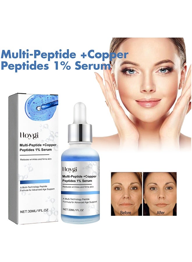 Multi-Peptide+Copper Peptides 1% Serum – Reduces Wrinkles, Enhances Skin Elasticity, and Anti-Aging Treatment 30ml