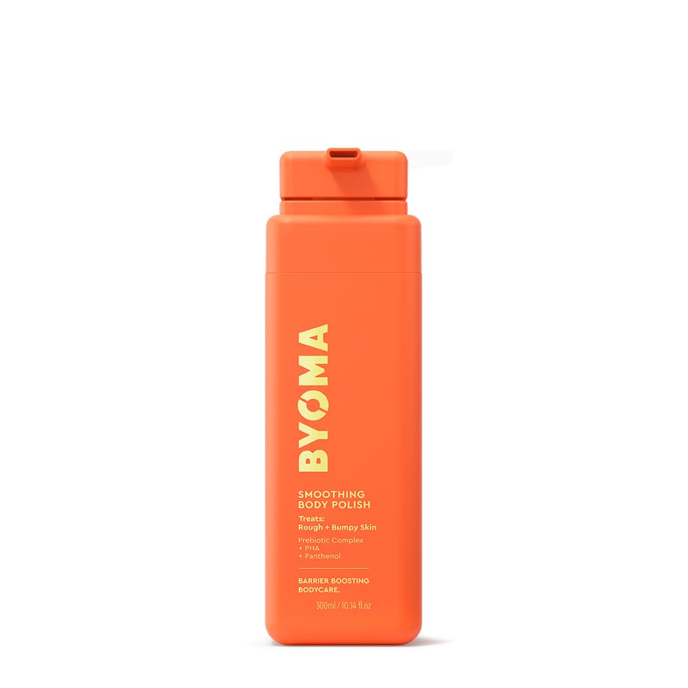 BYOMA Smoothing Body Polish - For Breakouts & Textured Skin - Exfoliating Body Scrub with PHA & Panthenol - Restores Skin Barrier & Soothes Inflammation - 10.14 fl oz
