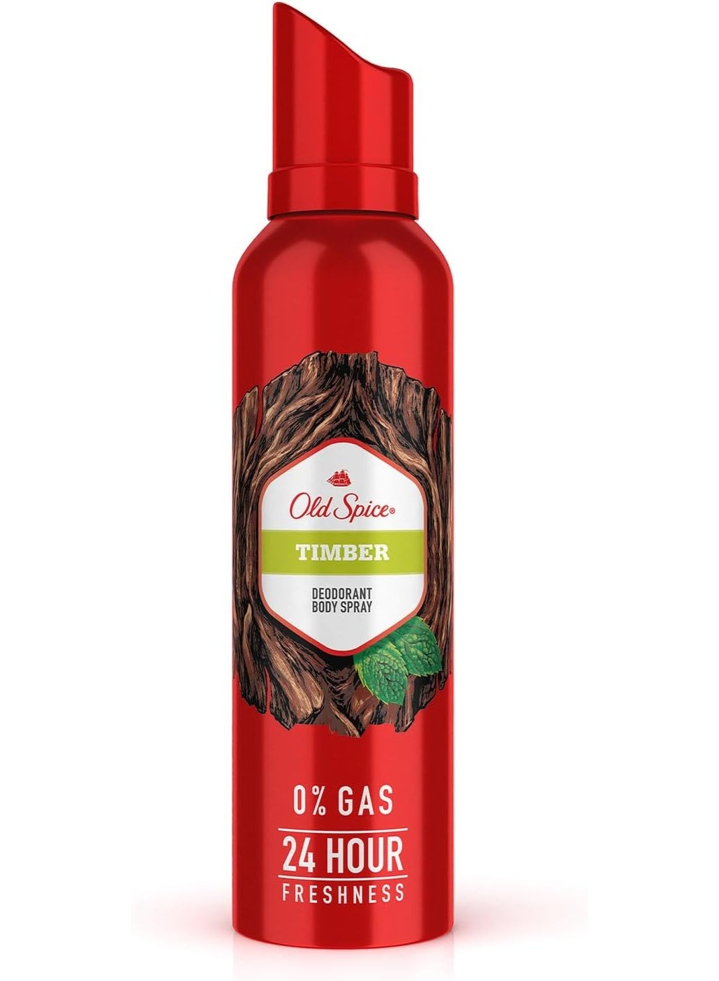 Old Spice TIMBER No Gas 24 hour Long Lasting Freshness Deodorant Perfume Body Spray For Men, 140ml