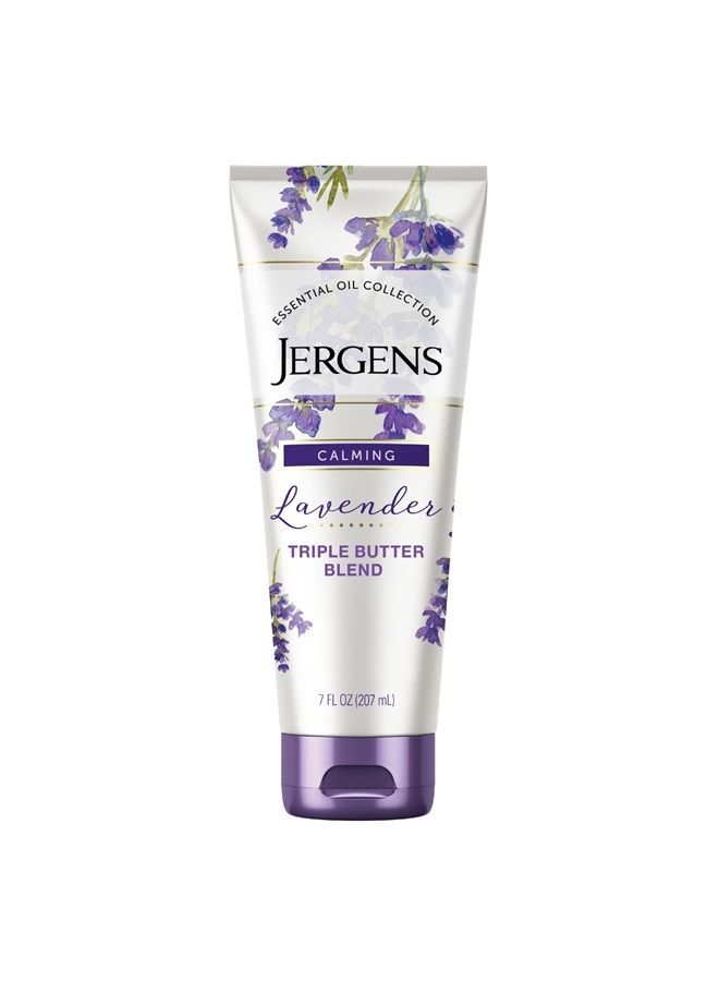Lavender Body Butter Body and Hand Lotion, Moisturizer for Women, 7 Fl Oz (Pack of 1), with Essential Oils for Indulgent Moisturization White