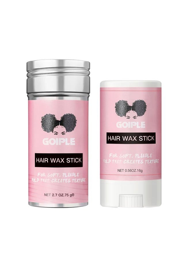 Wax Stick - Long-Lasting Styling Wax Pomade (2.7+0.56 oz) for Hair