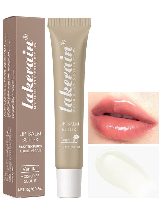Vanilla Lip Balm Butter Lip Care to Moisturize & Soothe Dry Lips 100% Vegan Silky Textured Lip Cream for Dark & Dry Lips Long Lasting Hydration & Moisturization Repair