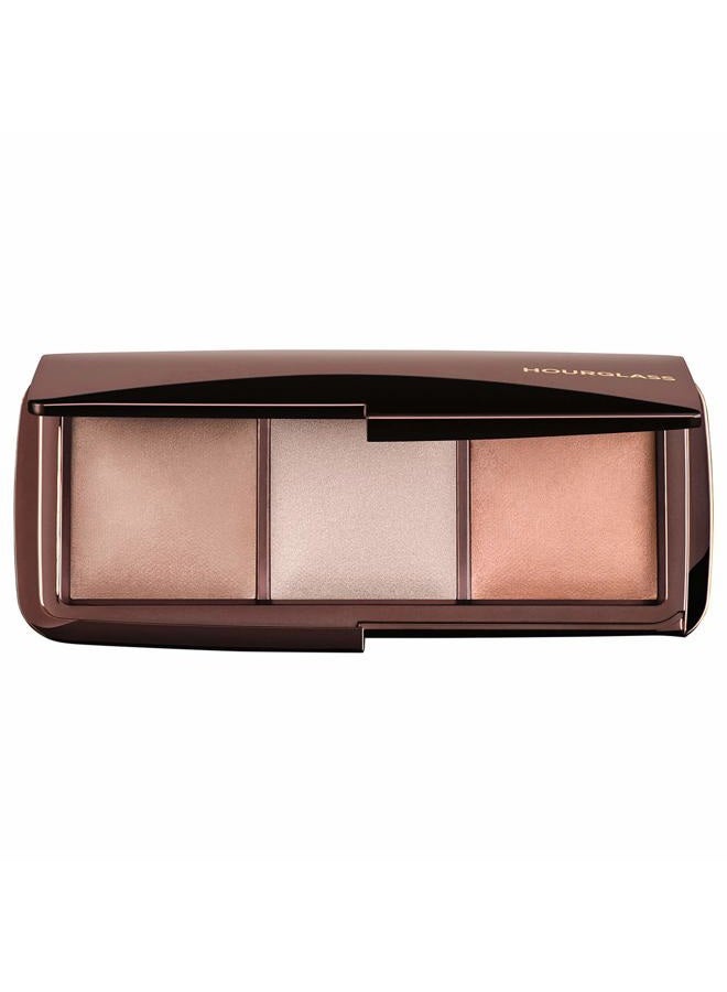 Hourglass Ambient Lighting Palette. Three-Shade Highlighting Palette for Your Best Complexion. (Dim light -Incandescent Light -Radiant Light). Cruelty-Free and Vegan