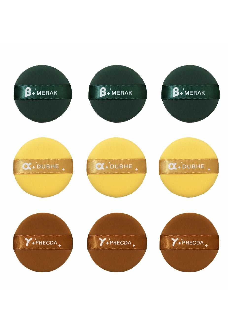 9-Pieces Round Makeup Sponge Puff Air Cushion Puffs