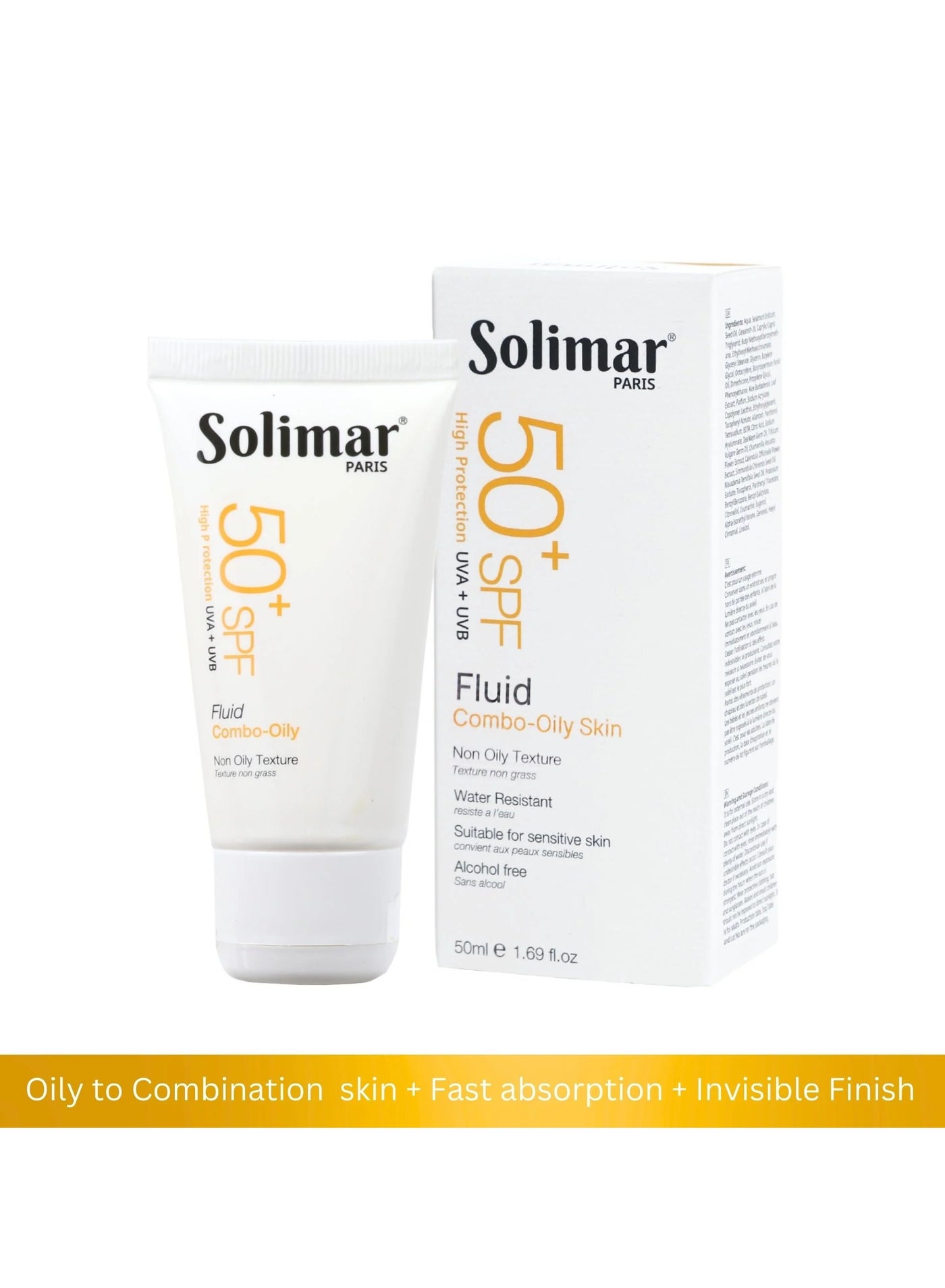 Solimar Paris Sun Block SPF 50+ Fluid – Lightweight & Non-Greasy, 50ml