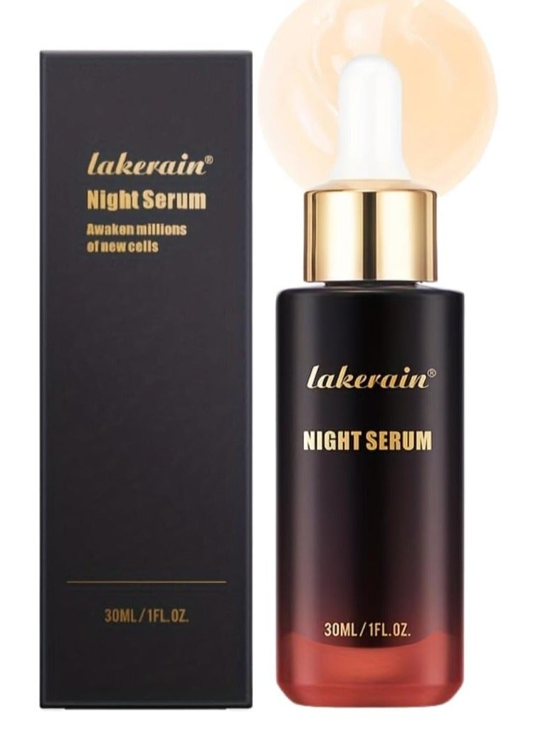 Night Serum for Face Protect Skin Firm Brighten Smooth Fine Lines Moisturize and Nourishing Night Serum Non Sticky Face and Neck Night Serum Improve Radiance and Skin Glow Serum 30ml