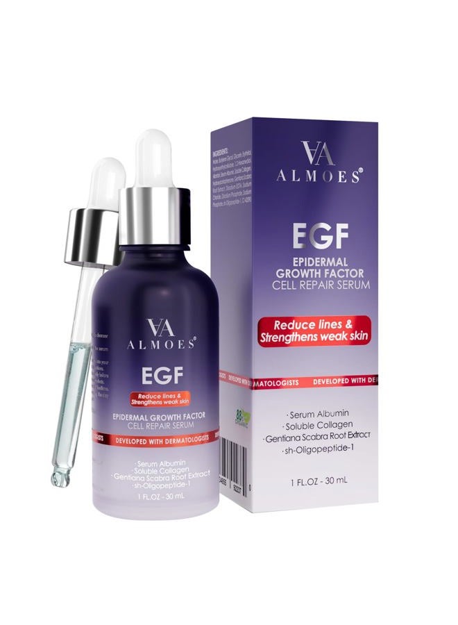 ALMOES Growth Factor Serum,Deep Moisturising,Nourishing the Skin,Moisturising Serums,Antioxidant Face Serum,Facial Skin Care Products for All Skin Types,30 ML