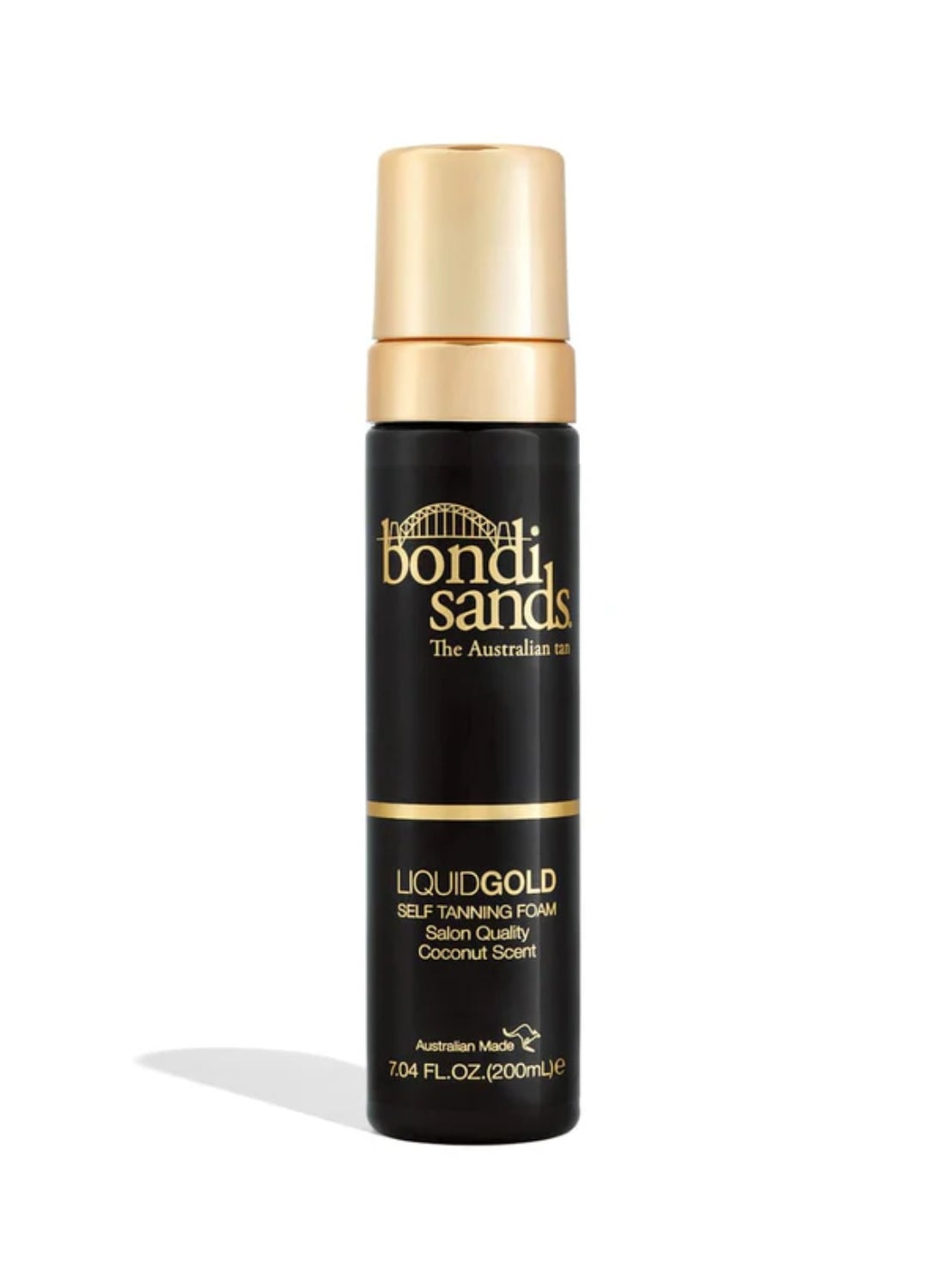 Self Tanning Foam Liquid Gold 200ml | Golden Shimmer Self Tan Mousse for Radiant Glowing Skin | Streak-Free Hydrating Sunless Tanning Foam for Body | Vegan & Cruelty-Free Liquid Gold Self Tanner
